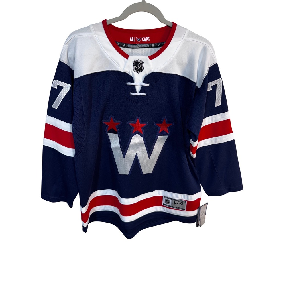 Adidas Washington Capitals #77 Tj Oshie Navy Blue Alternate W Hockey Jersey L/XL